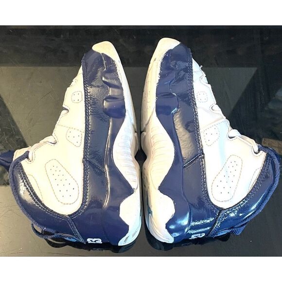 Air Jordan 9 IX Retro UNC White University Blue Shoes Toddler SZ 8C 401812 145 - Picture 6 of 11